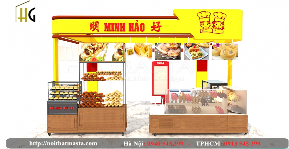 Thiết kế Booth bánh mì